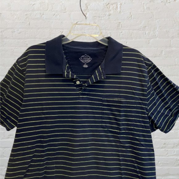 ST. JOHN'S BAY -- Polo Shirt, Large Man, Short Sleeved, Pullover, Blue - Picture 3 of 10